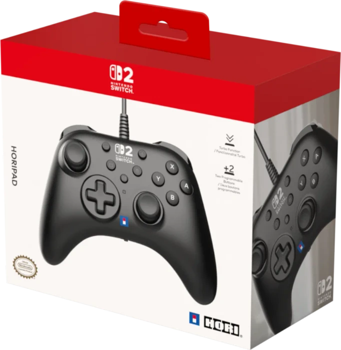 Hori Horipad Turbo Controller schwarz (Switch 2/Switch)