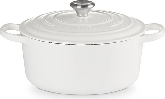 Le Creuset Signature Gusseisen Bräter rund 22cm 3.3l white