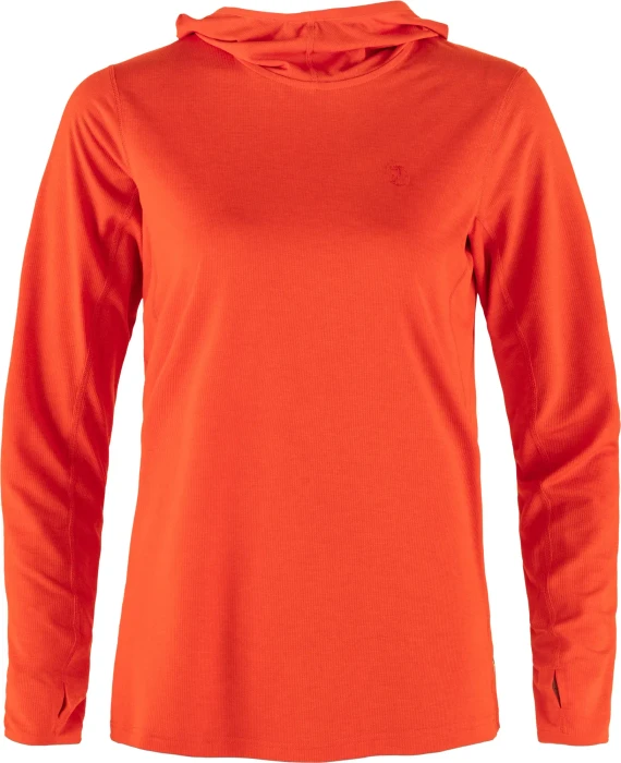 Fjällräven Abisko Sun-Hoodie Funktionsshirt langarm flame orange (Damen)