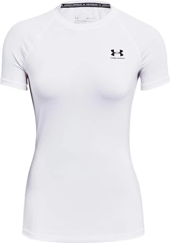Under Armour HeatGear Armour Kompressionsshirt kurzarm weiß/schwarz (Damen)