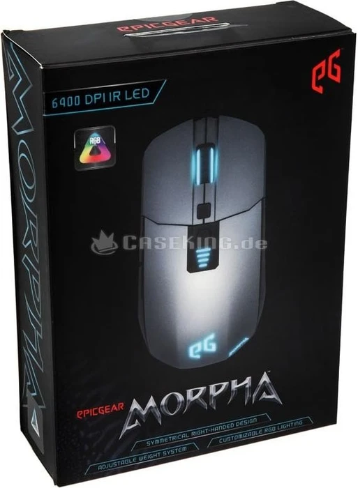 GeIL EpicGear Morpha Gaming Mouse gunmetal/schwarz, USB