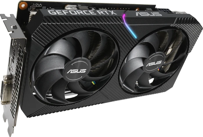 ASUS Dual GeForce RTX 2060 Mini, DUAL-RTX2060-6G-MINI, 6GB GDDR6, DVI, HDMI, DP