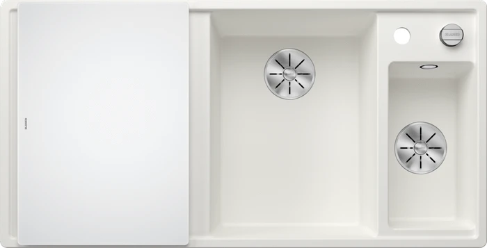 Blanco Axia III 6 S InFino Becken rechts mit Ablauffernbedienung weiß inkl. Glasschneidebrett