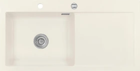 systemceram Mera 100 SL F Einbau Becken links mit Ablauffernbedienung jasmin