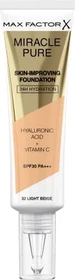 Max Factor Miracle Pure Skin-Improving Hydrating Foundation 32 light beige LSF30, 30ml