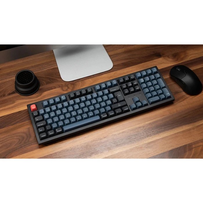 Keychron K10 Pro, PBT, schwarz/blaugrau, LEDs RGB, Keychron K Pro BROWN, USB/Bluetooth, DE