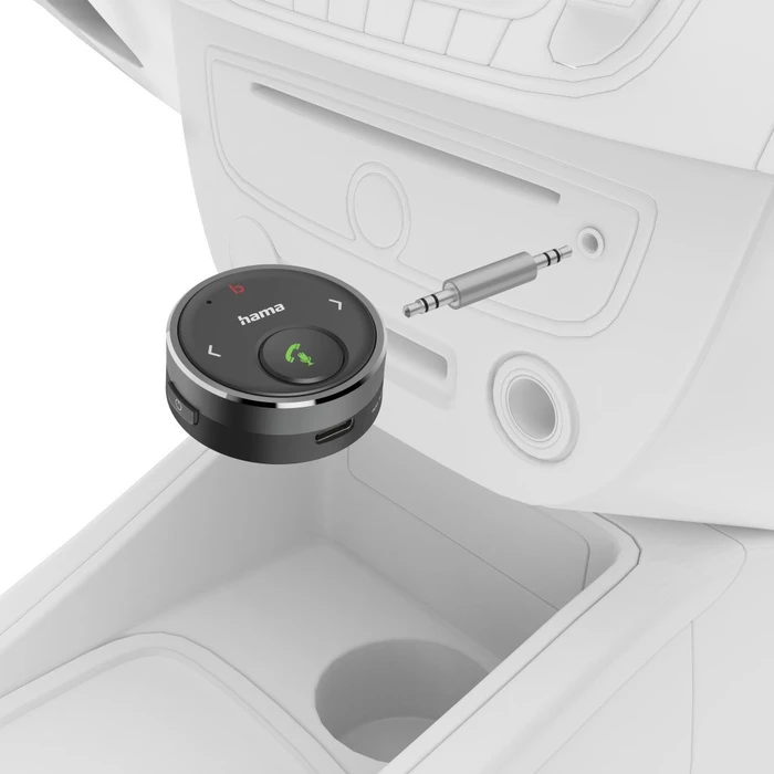 Hama Bluetooth-Receiver für KFZ mit AUX-In (USB-C)