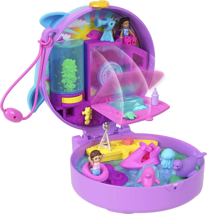 Mattel Polly Pocket - Delfin Retten und Spielen Schatulle