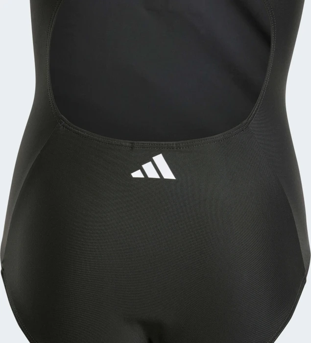 adidas 3-Streifen Badeanzug schwarz/weiß (Junior)