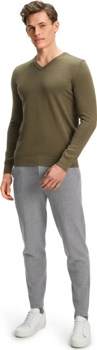 Falke Basic Apparel V-Ausschnitt Pullover wood mel. (Herren)