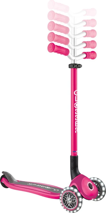 Globber Master Lights Kickboard fuchsia pink