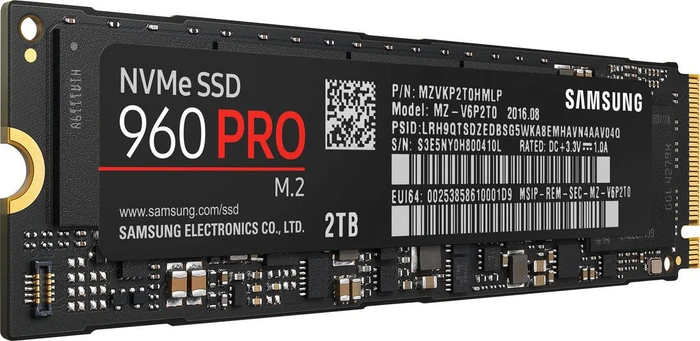 Samsung SSD 960 PRO 2TB, M.2 2280 / M-Key / PCIe 3.0 x4