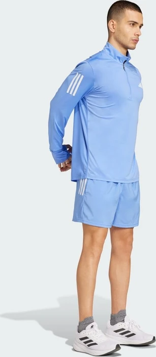 adidas Own The Run Half-Zip Laufshirt langarm blue fusion (Herren)