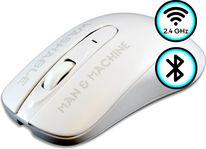 Man & Machine C Mouse washable wireless, weiß, USB/Bluetooth