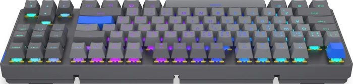 Endorfy Thock V2 TKL Wireless, PBT, grau, LEDs RGB, hot-swap, Endorfy YELLOW, USB/Bluetooth, CZ/SK