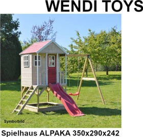 Wendi Toys Spielhaus Alpaka mit Schaukel und Rutsche
