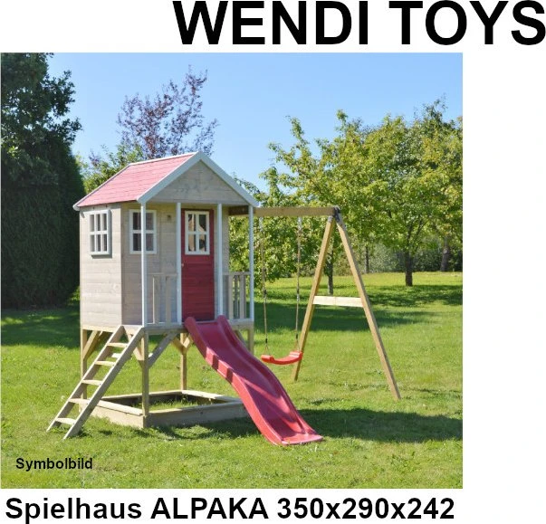 Wendi Toys Spielhaus Alpaka mit Schaukel und Rutsche