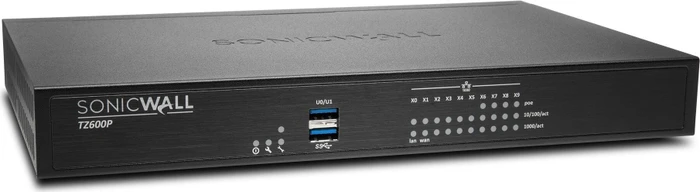 Dell SonicWALL TZ600P Firewall, 10x RJ-45, 1x Erweiterungsslot, PoE+