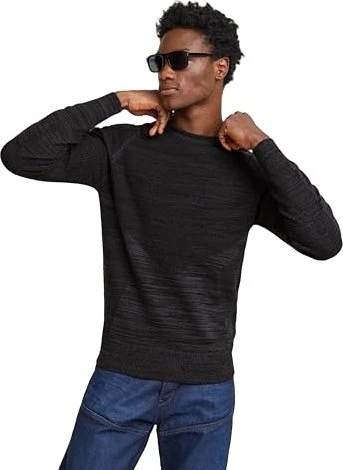 G-Star 3D Biker Knitted Strickpullover dark black/asfalt (Herren)