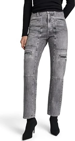 G-Star Viktoria Utility High Straight Jeans faded grey neblina (Damen)