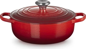 Le Creuset Signature Gusseisen Sauteuse rund 24cm 3.4l kirschrot