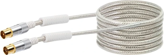Schwaiger Koaxial Antennenkabel, 3m, 110dB, weiß