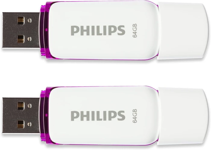 Philips Snow Edition 64GB Magic Purple, USB-A, USB 2.0, 2er-Pack