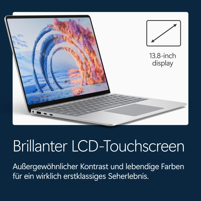 Microsoft Surface Laptop 8 13.8", Platinum, Snapdragon X2 Elite - X2E-78-100, 32GB RAM, 256GB SSD, DE, Business