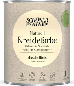 Schöner Wohnen Naturell Kreidefarbe innen muschelliebe leichtes hellbeige, 1l