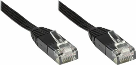 Good Connections Flach-Patchkabel, Cat6, U/UTP, RJ-45/RJ-45, 20m, schwarz
