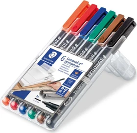 Staedtler Lumocolor 317 permanent sortiert, 6er-Set