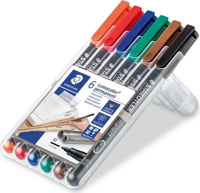 Staedtler Lumocolor 317 permanent sortiert, 6er-Set