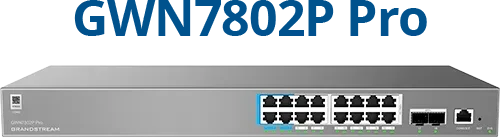 Grandstream GWN7800 Pro Series Rackmount Gigabit Managed Switch, 16x RJ-45, 2x SFP+, 250W PoE++