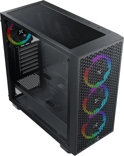Xigmatek Gaming G Pro, schwarz, Glasfenster