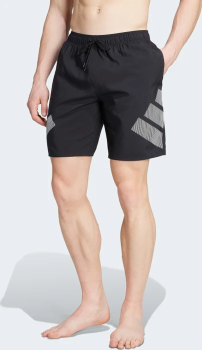 adidas Big Bars 8 Zoll Badeshorts schwarz/weiß (Herren)