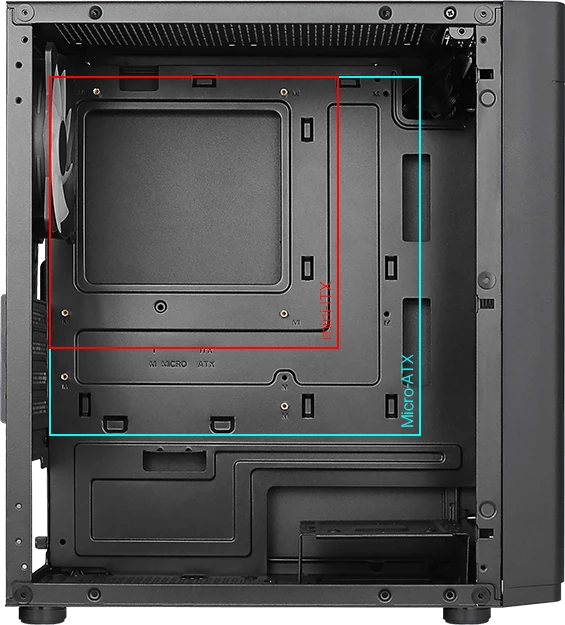 AeroCool Hexform, inkl. 3x Lüfter, Lüfter LED RGB, Glasfenster