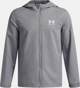 Under Armour Rival Woven Jacke steel/mod gray/white (Junior)