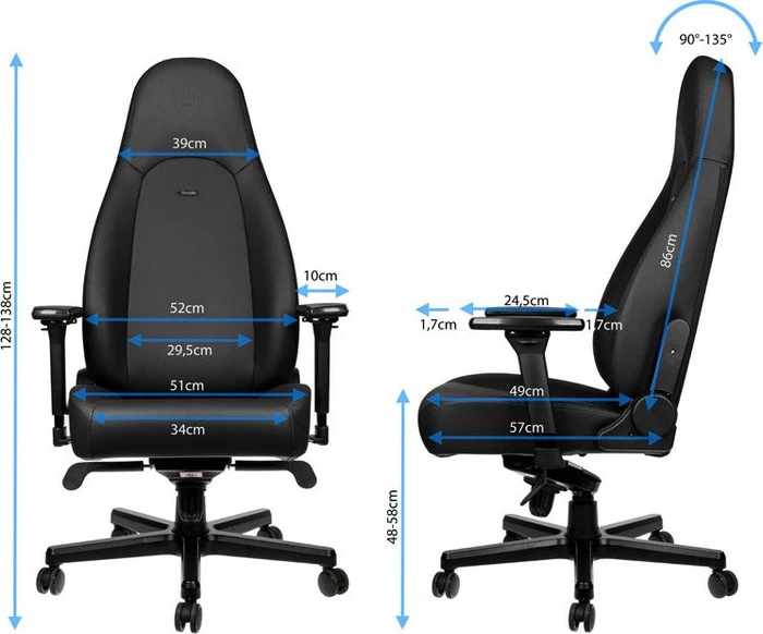 noblechairs Icon Black Edition Gamingstuhl, schwarz
