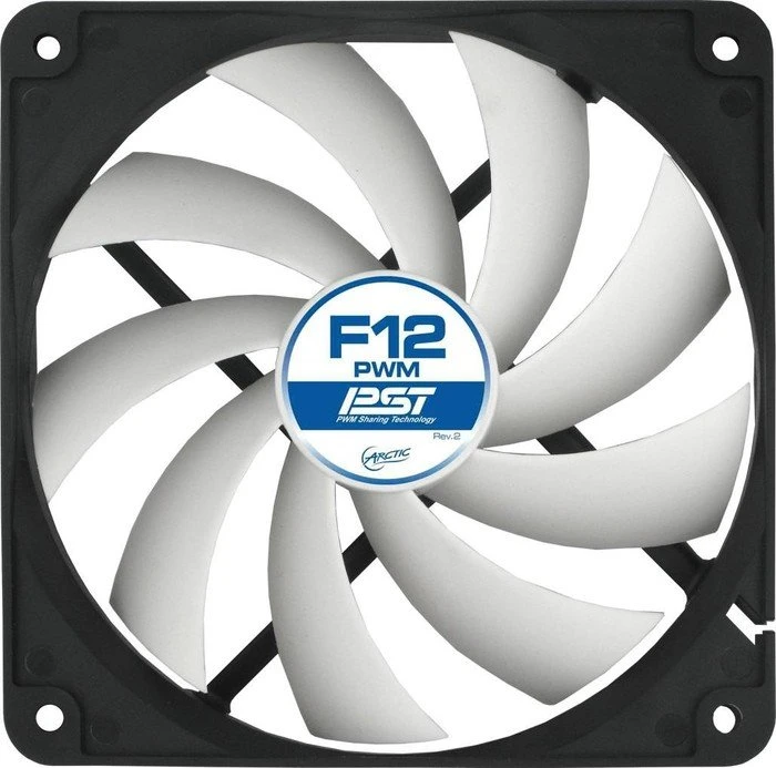 ARCTIC F12 PWM PST schwarz/weiß, 120mm