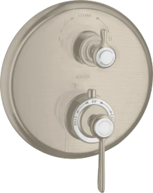 Hansgrohe Axor Montreux Thermostat Unterputz mit Hebelgriff und Ab- und Umstellventil brushed nickel