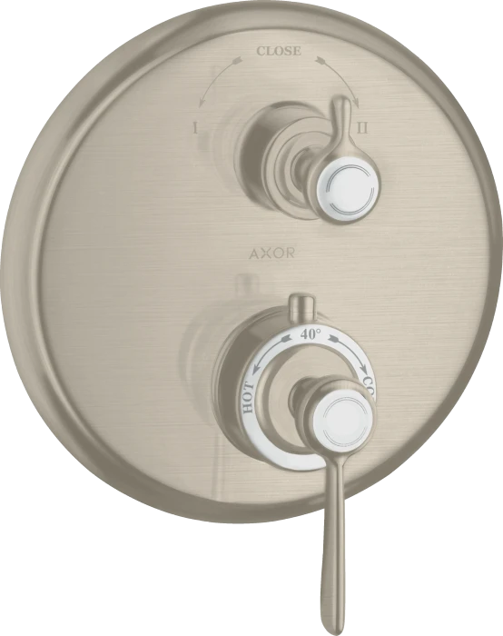 Hansgrohe Axor Montreux Thermostat Unterputz mit Hebelgriff und Ab- und Umstellventil brushed nickel