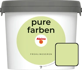 Alpina Farben Pure Farben Wandfarbe frühlingsgrün innen grün, 2.5l