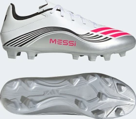 adidas F50 Messi Club FG/MG cloud white/lucid red/silver metallic (Herren)