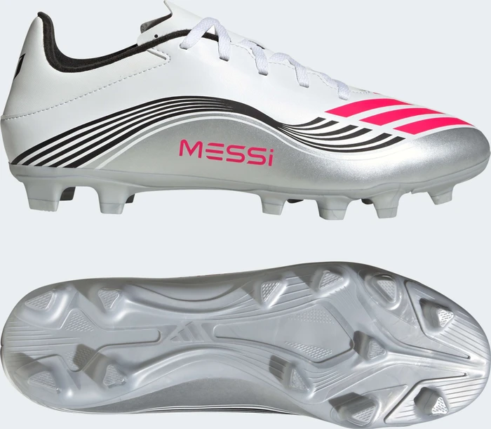 adidas F50 Messi Club FG/MG cloud white/lucid red/silver metallic (Herren)