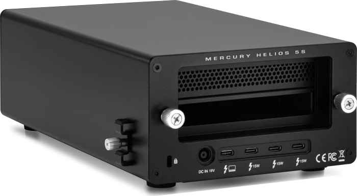 OWC Mercury Helios 5S, Erweiterungsgehäuse für PCIe, Thunderbolt 5 / USB4 v2 mit DisplayPort 2.1