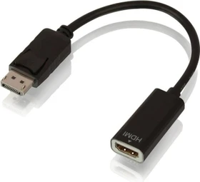 Lindy DisplayPort 1.2/HDMI 1.4 Adapterkabel schwarz, 0.15m