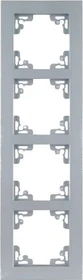 uniTEC MELBOURNE Serie 703 Abdeckrahmen 4-fach, silber