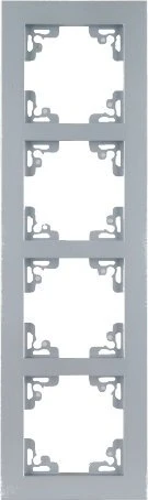 uniTEC MELBOURNE Serie 703 Abdeckrahmen 4-fach, silber