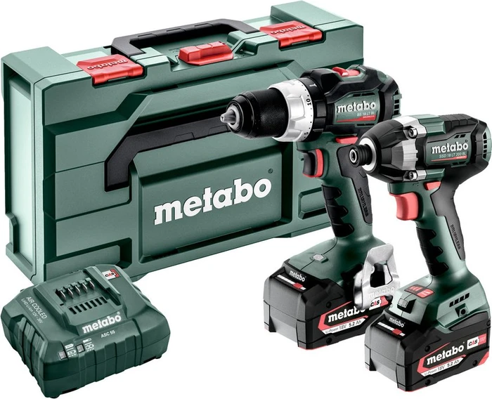 Metabo Combo Set 2.8.4 18V Akku-Maschinenset inkl. Koffer + 2 Akkus 5.2Ah