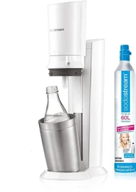 SodaStream Crystal 2.0 Trinkwassersprudler mit 1 Glaskaraffe weiß